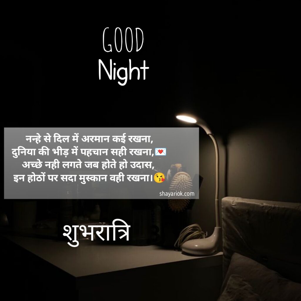 Good Night Shayari in Hindi