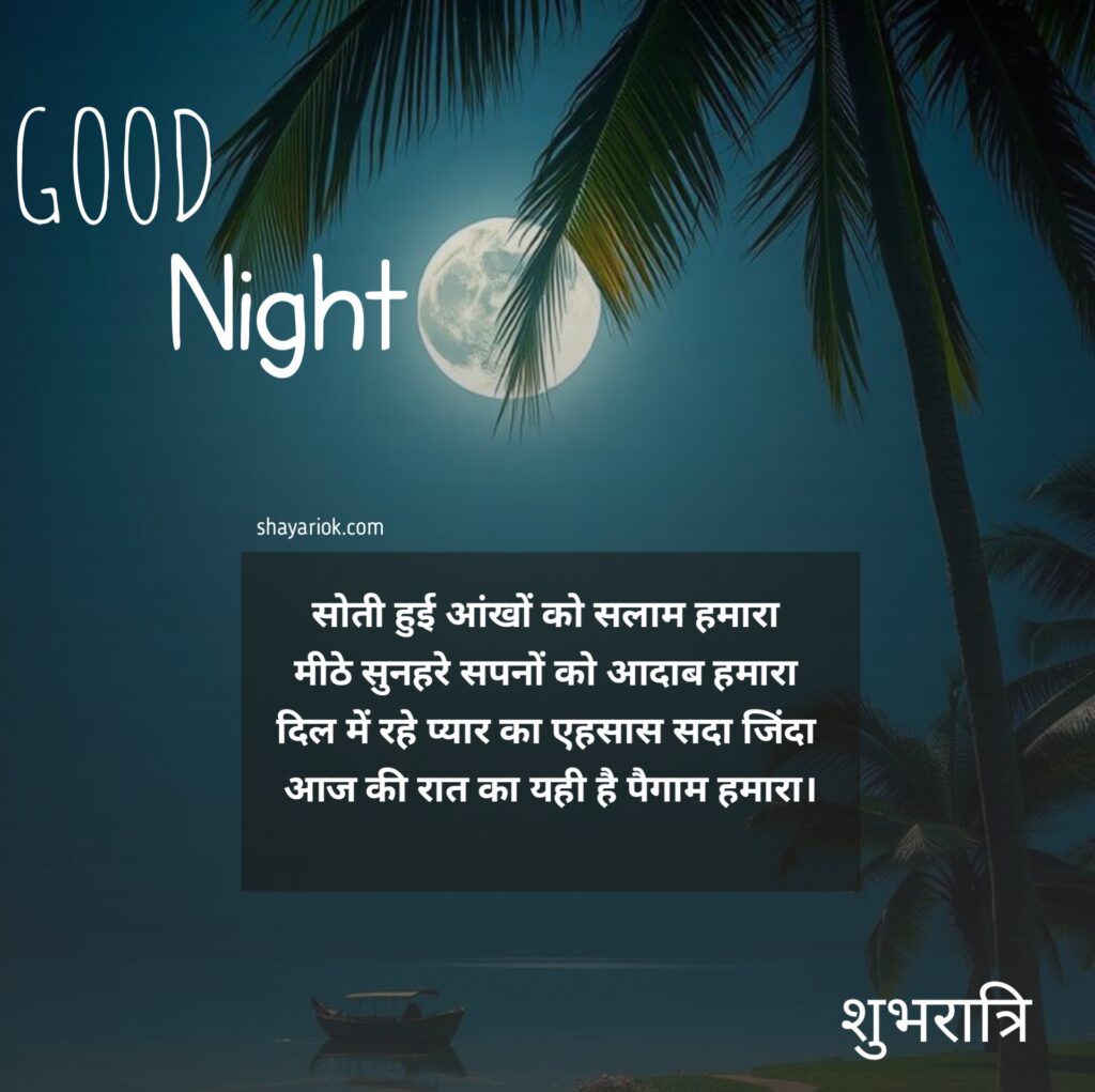 Good Night Shayari in Hindi