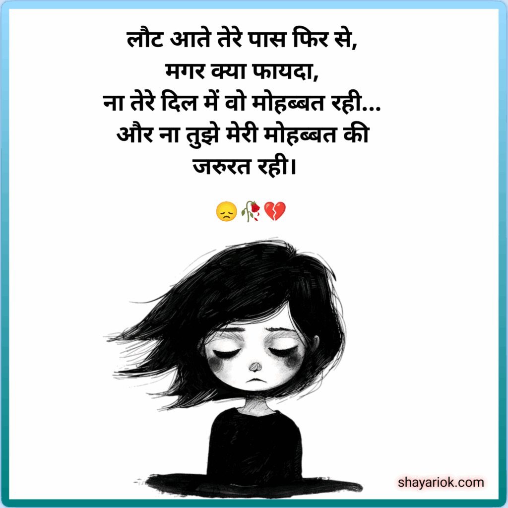 Sad Shayari Fir Girls in Hindi 